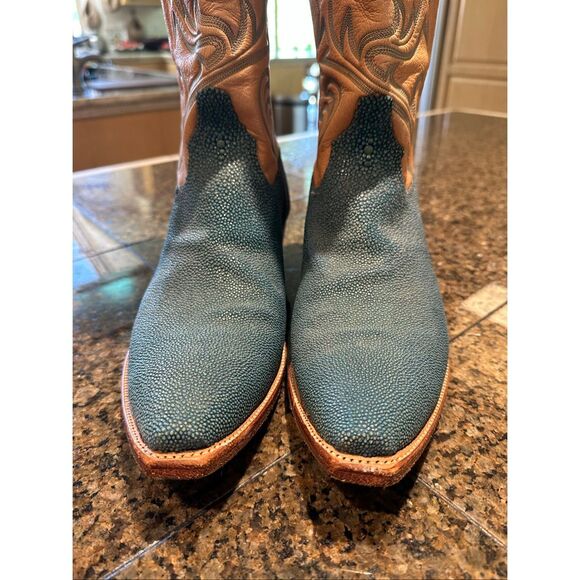 Turquise Stingray Tres Outlaws boots - Picture 3 of 12